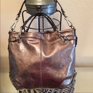 Coach Gunmetal Purse Hobo Satchel